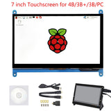 7 inch Raspberry Pi 4 Model B 3B Plus LCD Display Touch Screen 1024*600 800*480 HDMI TFT + Holder for Nvidia Jetson Nano PC
