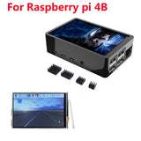 3.5 inch Raspberry Pi 4 Model B Touch Screen 480*320 LCD Display + Touch Pen + Dual Use ABS Case Box Shell for Raspberry Pi 4