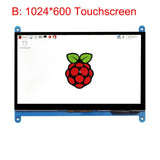 7 inch Raspberry Pi 4 Model B 3B Plus LCD Display Touch Screen 1024*600 800*480 HDMI TFT + Holder for Nvidia Jetson Nano PC