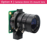 Raspberry Pi High Quality Camera Module 12.3 Megapixel Sony IMX477 Sensor Adjustable  Focus  6mm CS 16mm C-mount Lens for 4B/3B+