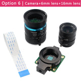 Raspberry Pi High Quality Camera Module 12.3 Megapixel Sony IMX477 Sensor Adjustable  Focus  6mm CS 16mm C-mount Lens for 4B/3B+