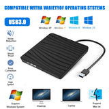 USB 3.0 External DVD Burner Writer Recorder DVD RW Optical Drive CD/DVD ROM Player MAC OS Windows XP/7/8/10 ABS Plastic Material