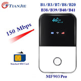 TianJie 4G Lte Pocket Wifi Router Car Mobile Wifi Hotspot Wireless Broadband Mifi Unlocked Modem Router 4G With Sim Card Slot